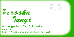 piroska tangl business card